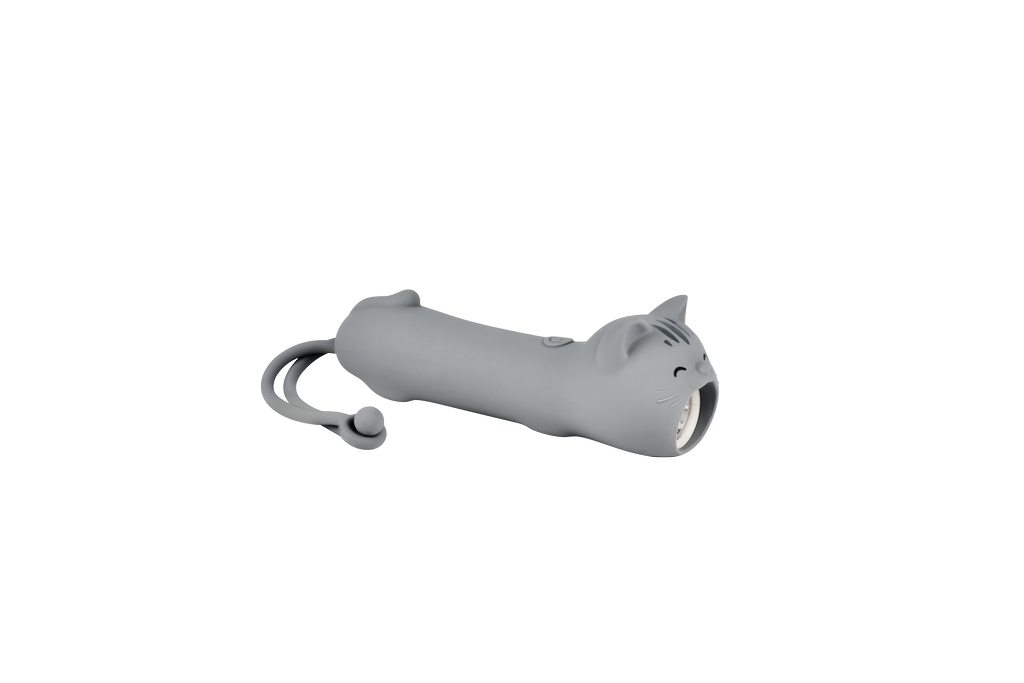 Katzen Taschenlampe mit Akku – wiederaufladbares LED-Gadget mit 2 Modi