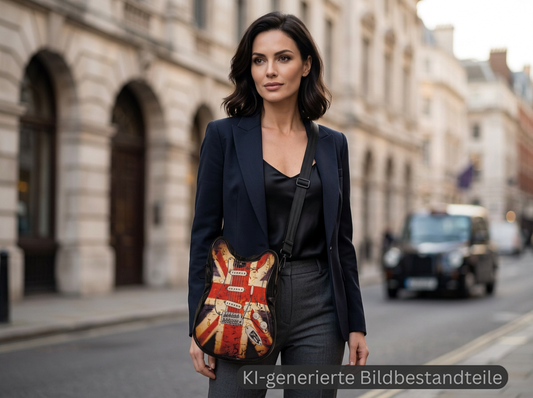 Gitarren-Umhängetasche UK – Rock-Tasche im Union-Jack-Design
