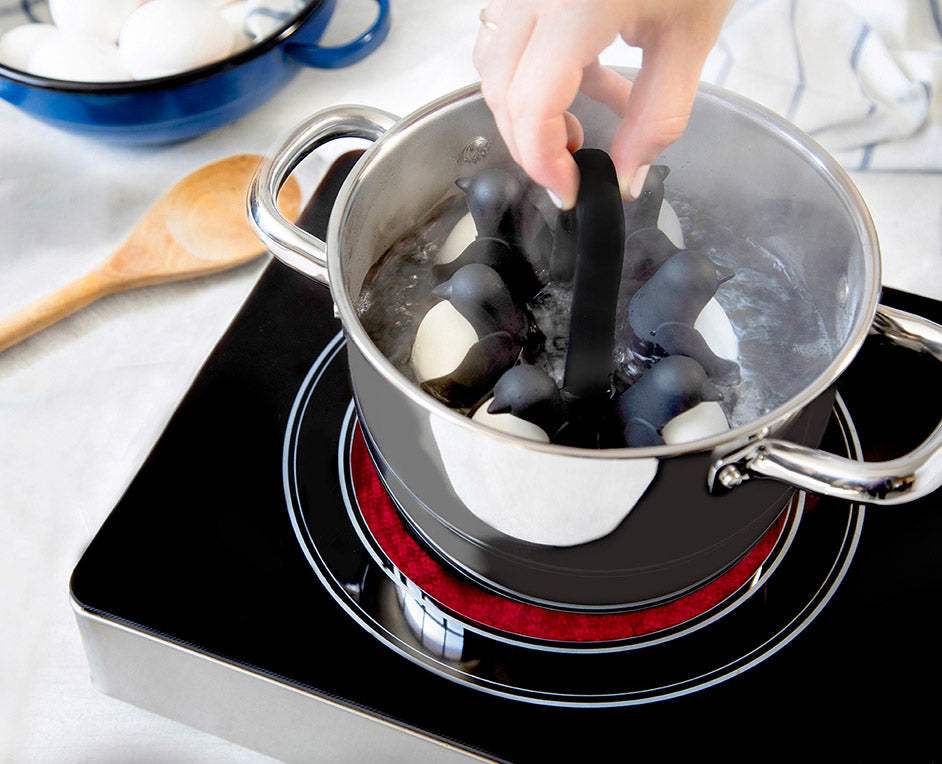 Egguins – Pinguin Eierhalter für Kühlschrank & Kochtopf (für 6 Eier)