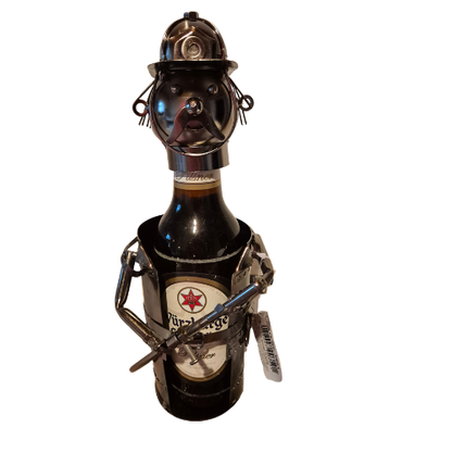 Bierflaschenhalter Feuerwehrmann – originelles Geschenk für Feuerwehrfans