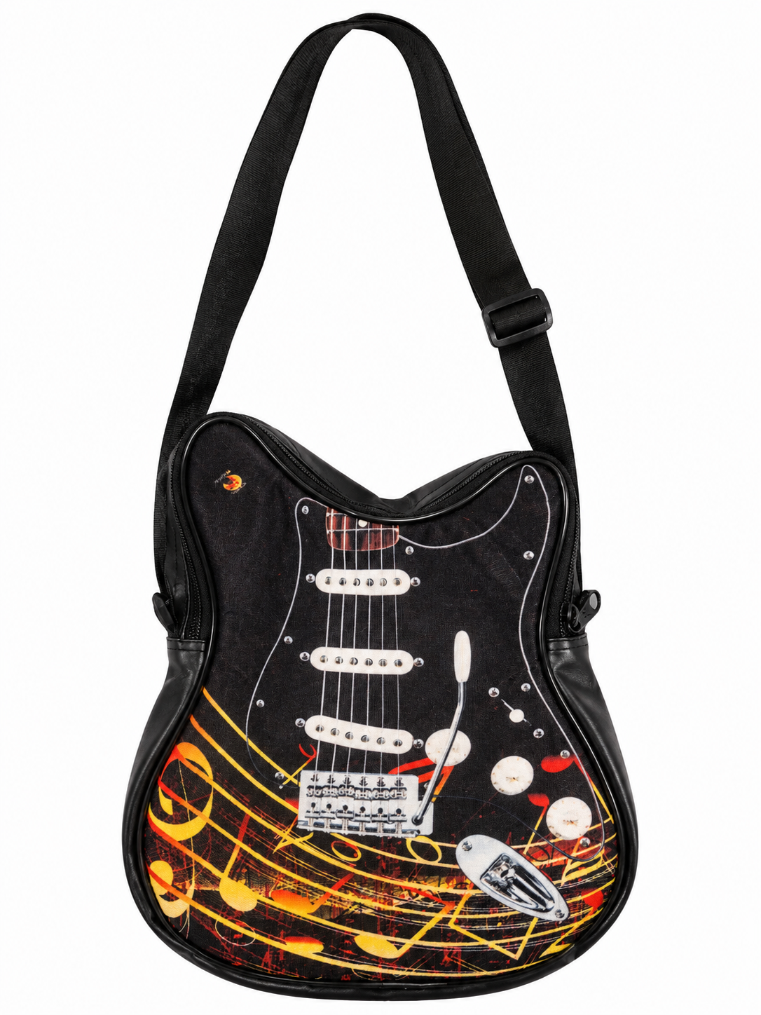 Gitarren-Umhängetasche Notes Flow – Rock-Tasche mit Musiknoten