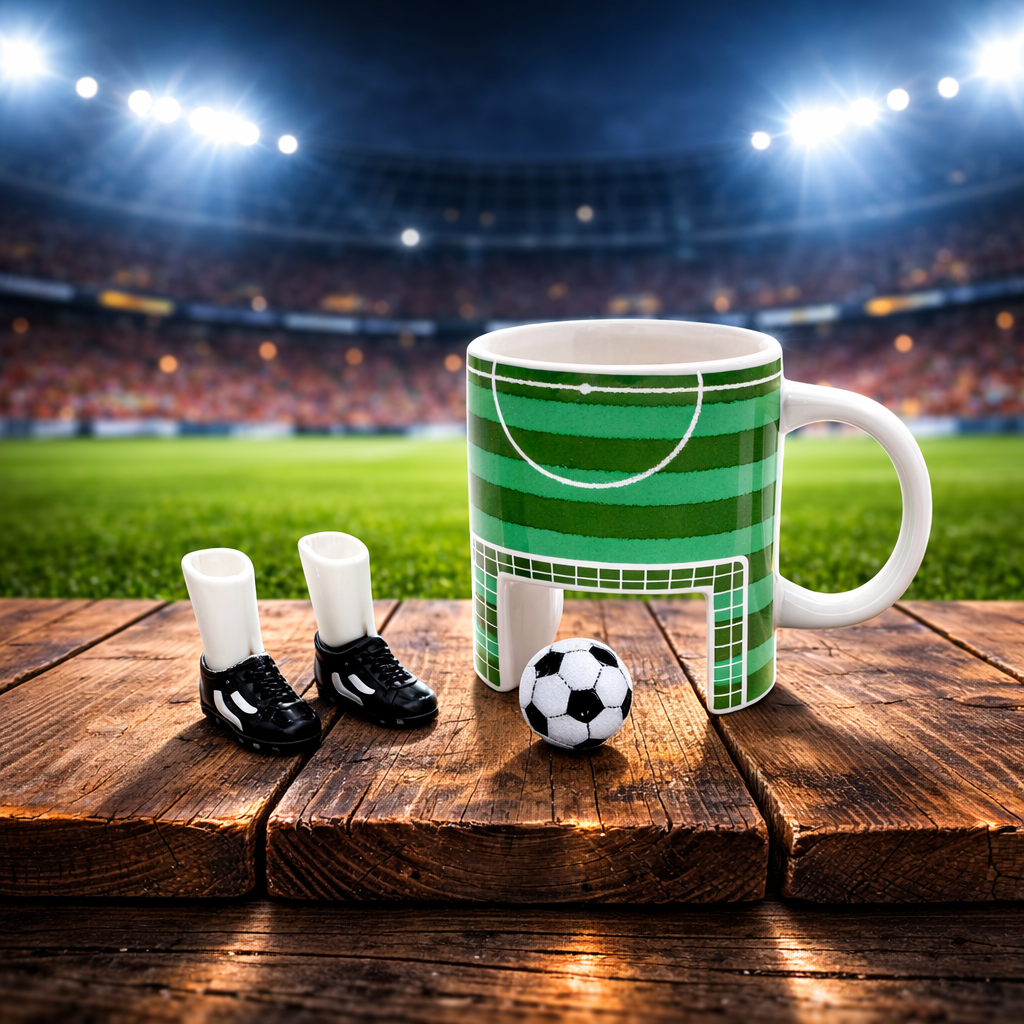 Fußballtasse zum Mitspielen