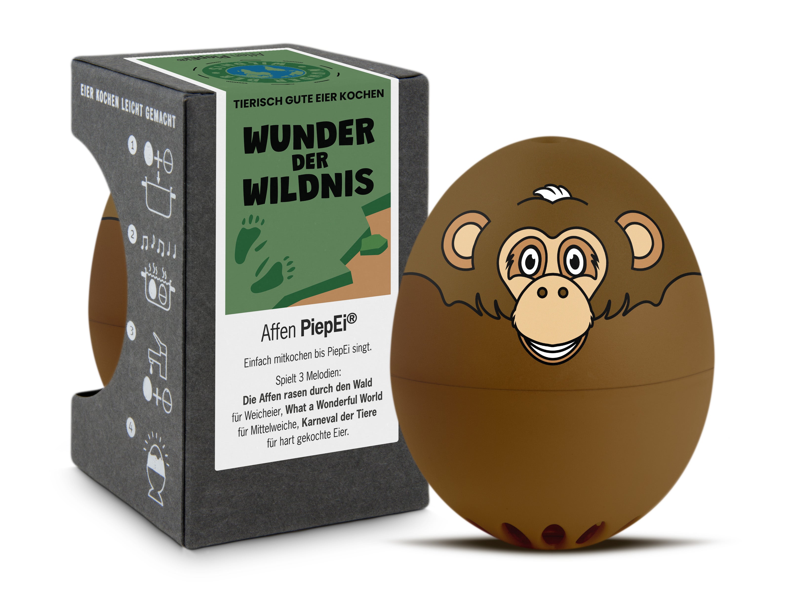 Piep-Ei Affe – perfekt gekochte Eier mit Dschungel-Sound