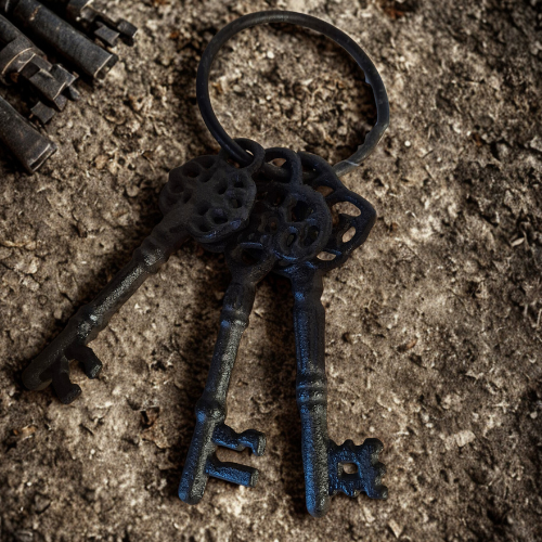 Gusseiserne Deko-Schlüssel – Vintage-Charme für dein Zuhause