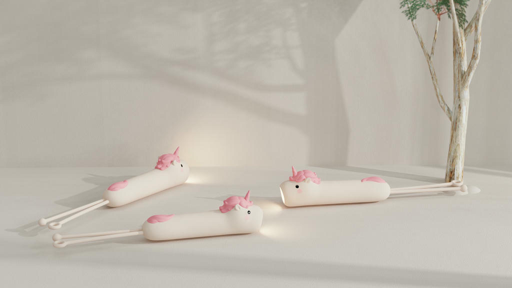 Einhorn Taschenlampe mit Akku - wiederaufladbares LED-Gadget mit 2 Lichtmodi