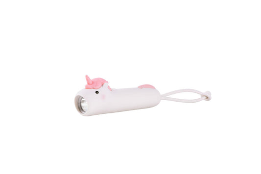 Einhorn Taschenlampe mit Akku - wiederaufladbares LED-Gadget mit 2 Lichtmodi