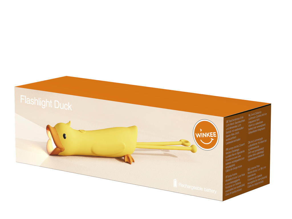 Enten Taschenlampe mit Akku – wiederaufladbares LED-Gadget mit 2 Modi