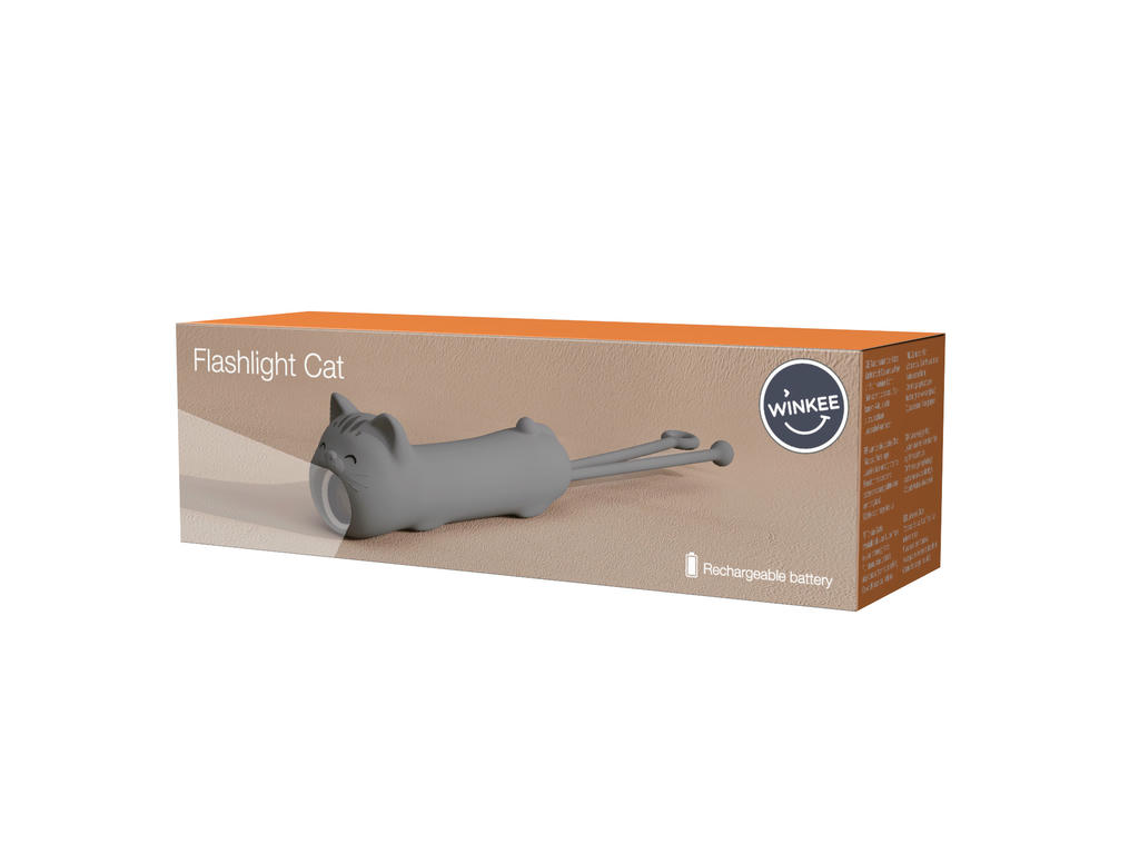 Katzen Taschenlampe mit Akku – wiederaufladbares LED-Gadget mit 2 Modi