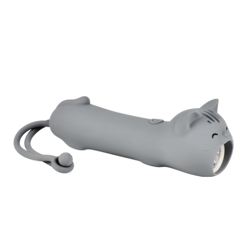 Katzen Taschenlampe mit Akku – wiederaufladbares LED-Gadget mit 2 Modi