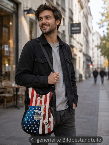 Gitarren-Umhängetasche USA – Rock-Tasche im E-Gitarren-Design